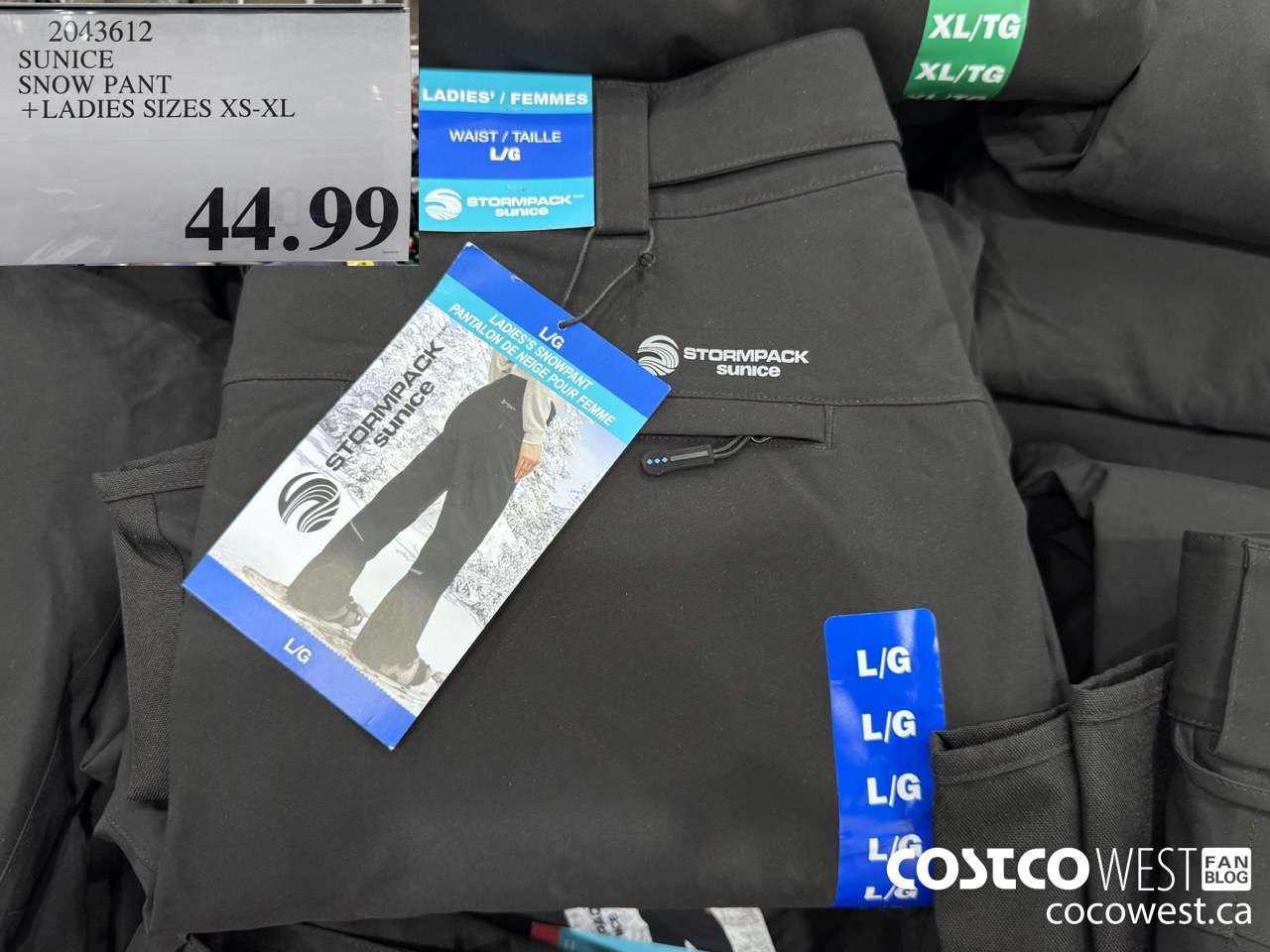 2043612 SUNICE SNOW PANT LADIES SIZES XS-XL $44.99