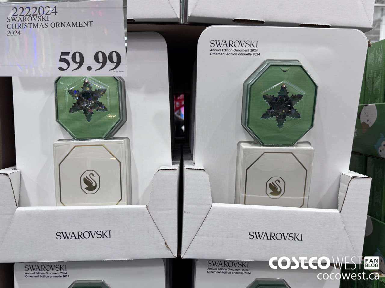 2222024 SWAROVSKI CHRISTMAS ORNAMENT 2024 $59.99