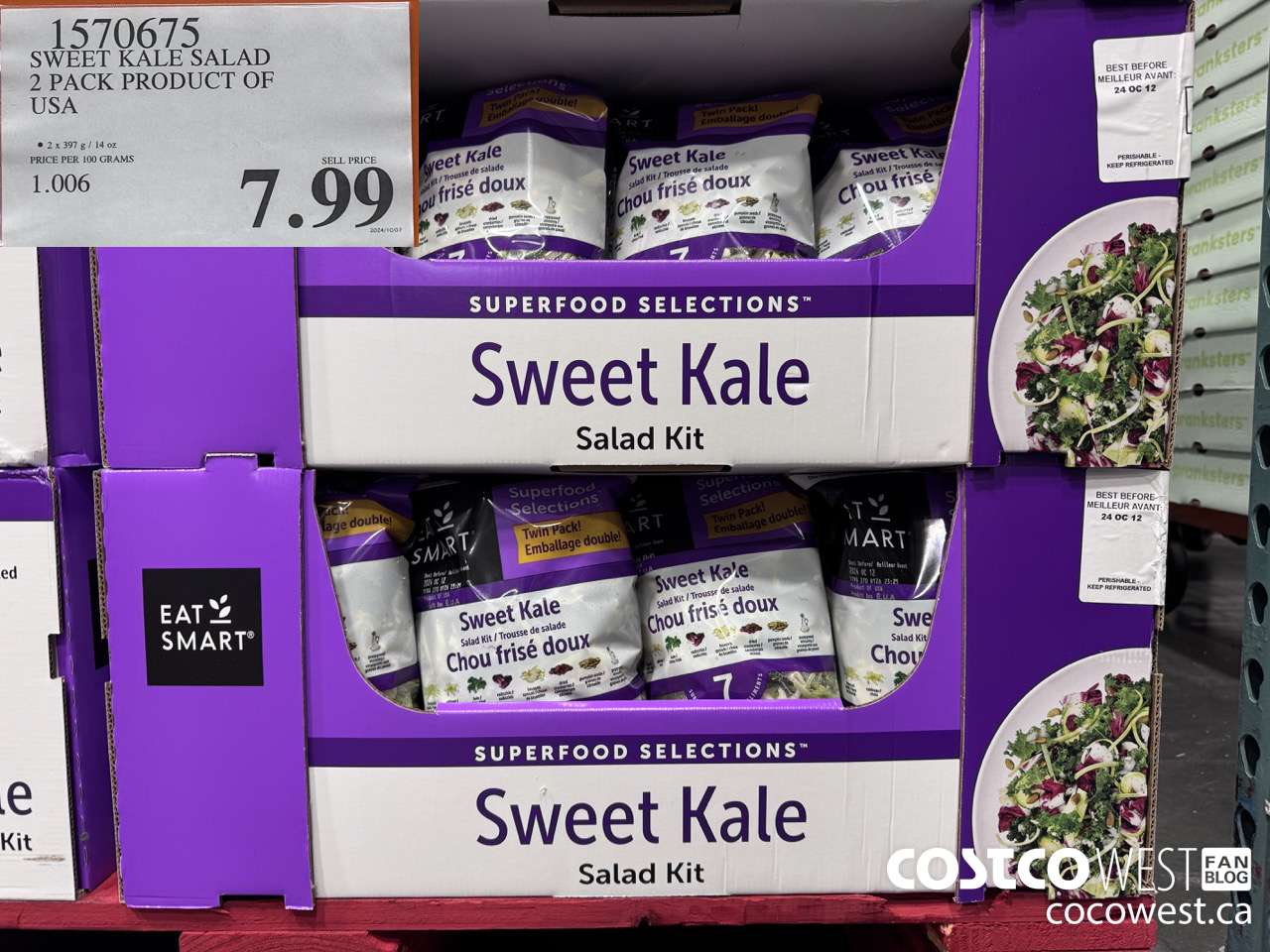 1570675 SWEET KALE SALAD 2 PACK PRODUCT OF USA $7.99