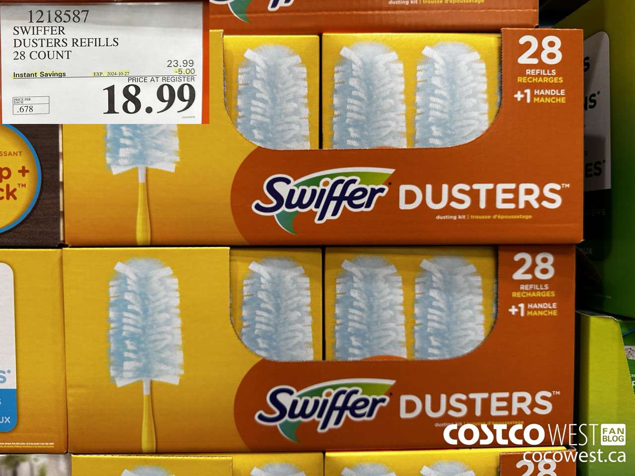 1218587 SWIFFER DUSTERS REFILLS 28 COUNT ($5.00 INSTANT SAVINGS EXPIRES ON 2024-10-27) $18.99