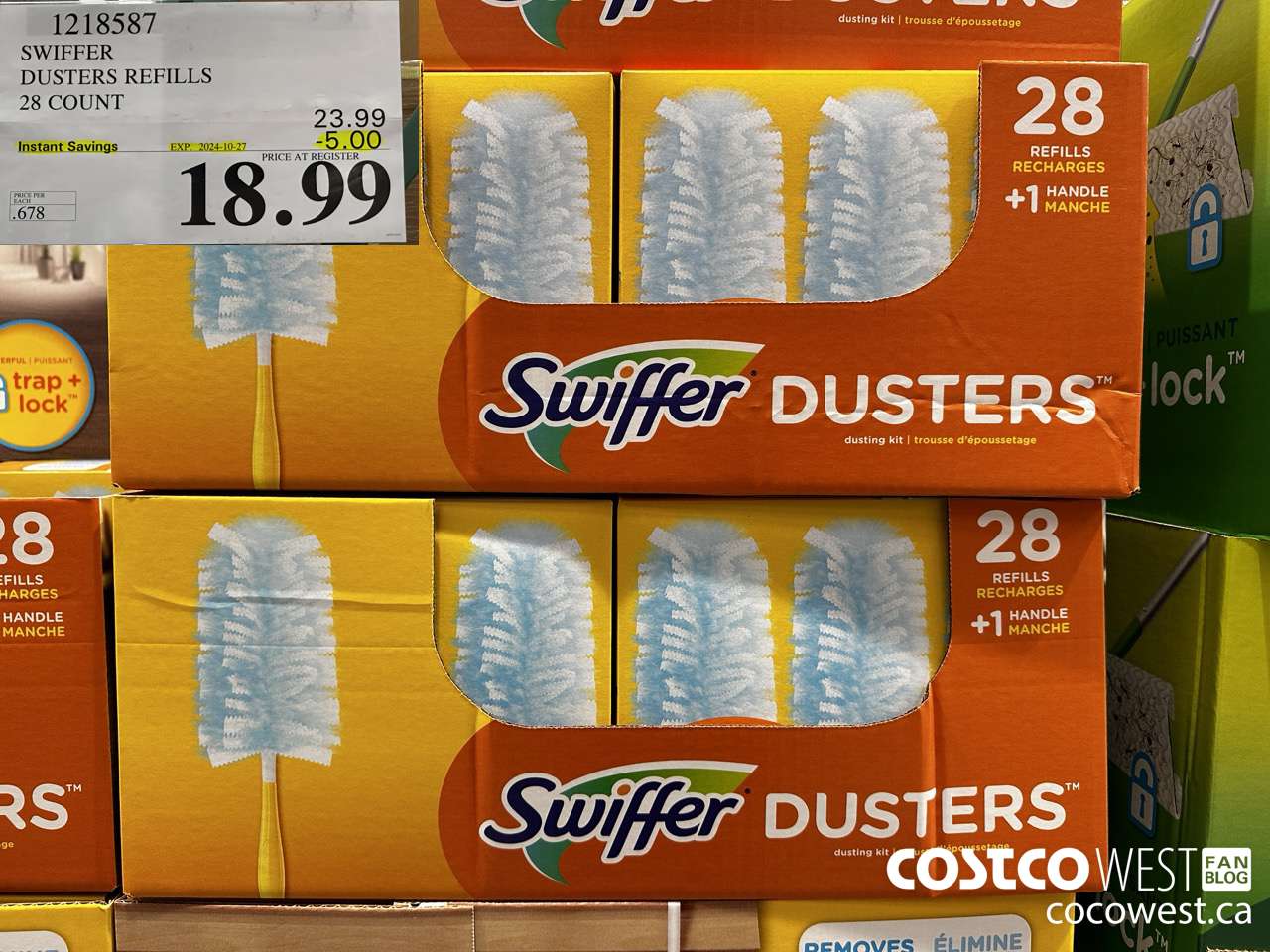 1218587 SWIFFER DUSTERS REFILLS 28 COUNT ($5.00 INSTANT SAVINGS EXPIRES ON 2024-10-27) $18.99