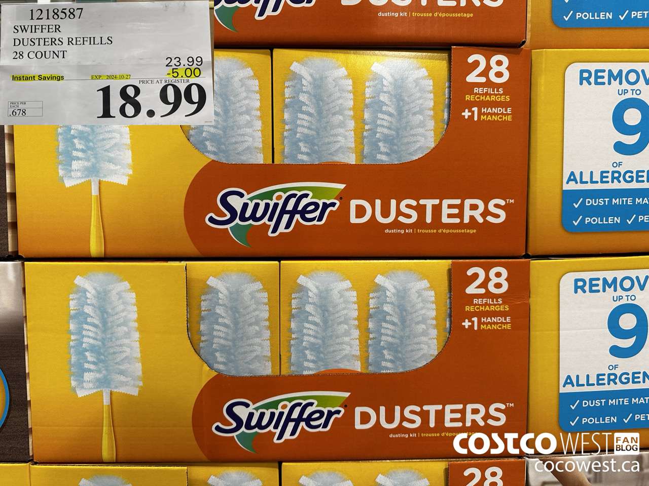 1218587 SWIFFER DUSTERS REFILLS 28 COUNT ($5.00 INSTANT SAVINGS EXPIRES ON 2024-10-27) $18.99