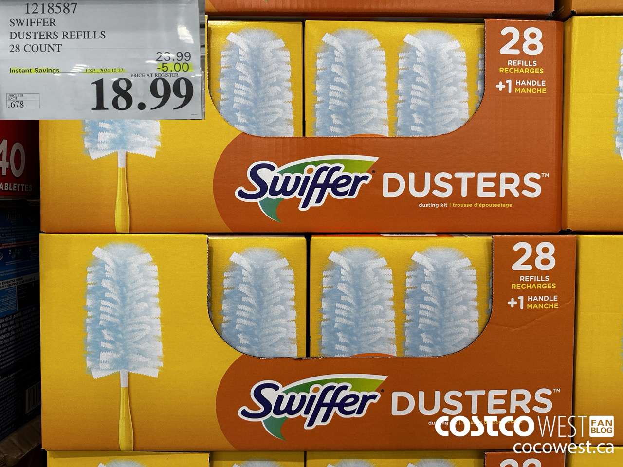 1218587 SWIFFER DUSTERS REFILLS 28 COUNT ($5.00 INSTANT SAVINGS EXPIRES ON 2024-10-27) $18.99