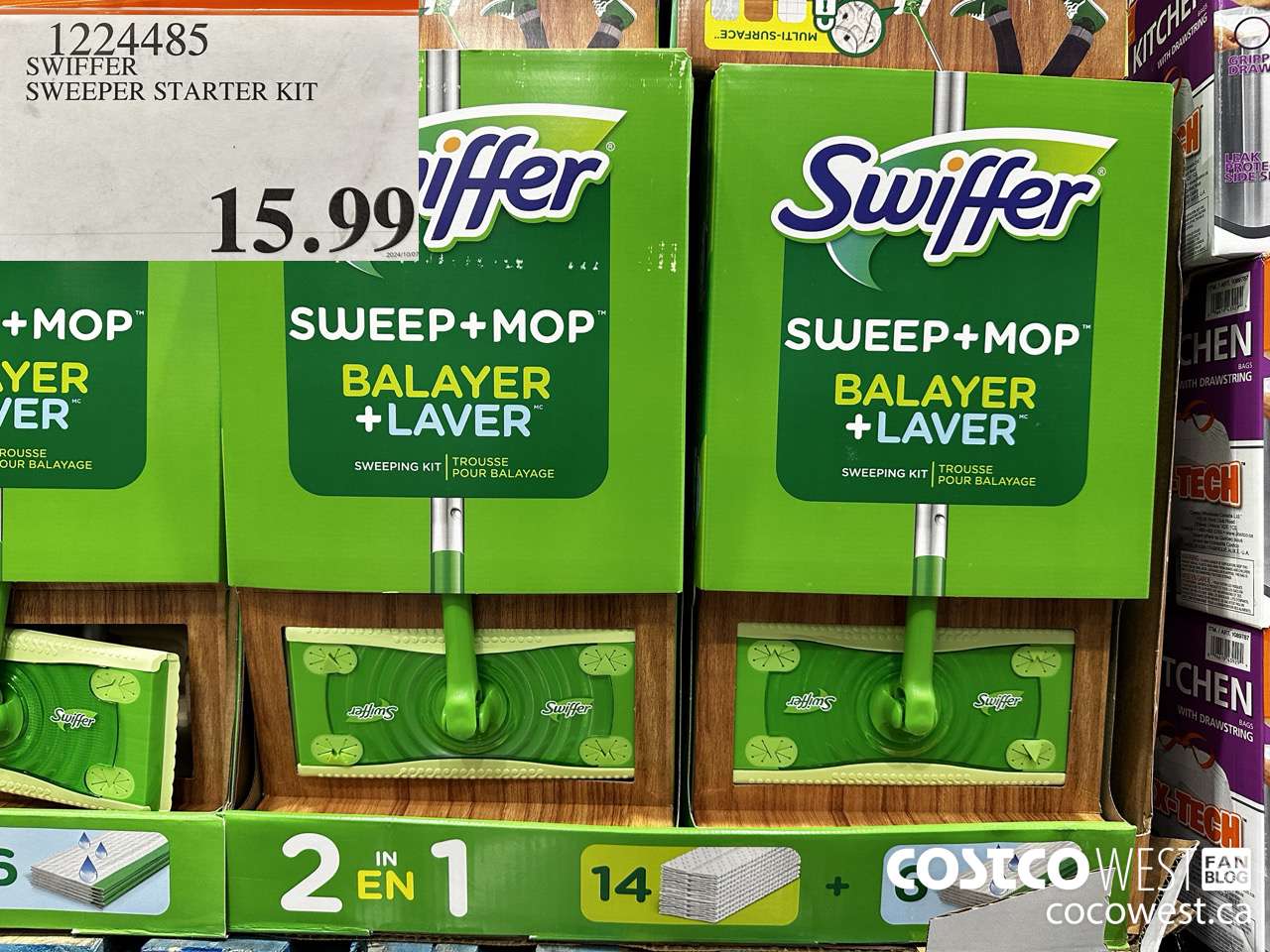 1224485 SWIFFER SWEEPER STARTER KIT $15.99