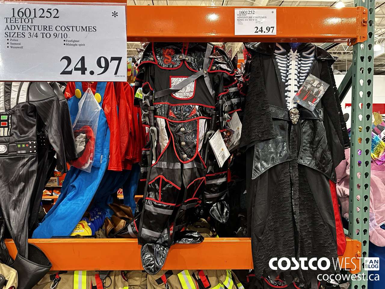 1601252 TEETOT ADVENTURE COSTUMES SIZES 3/4 TO 9/10 $24.97