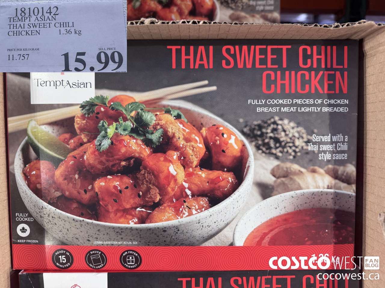 1810142 TEMPT ASIAN THAI SWEET CHILI CHICKEN 1.36 kg $15.99