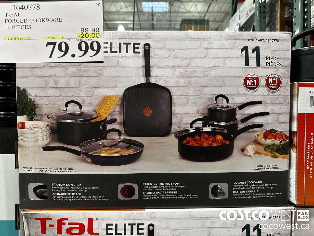 1640778 T-FAL FORGED COOKWARE 11 PIECE ($20.00 INSTANT SAVINGS EXPIRES ON 2024-10-06) $79.99