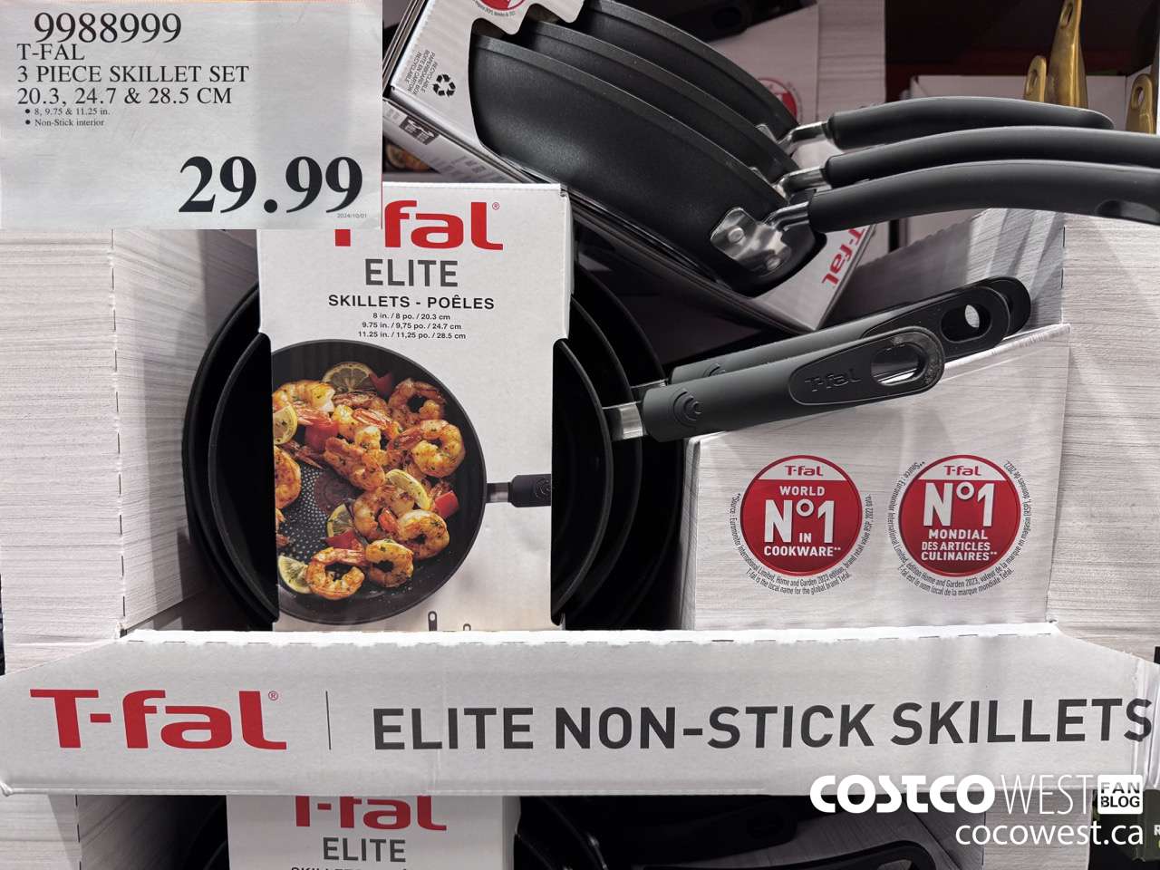 9988999 T-FAL NON-STICK SKILLET SET 3 PIECES $29.99