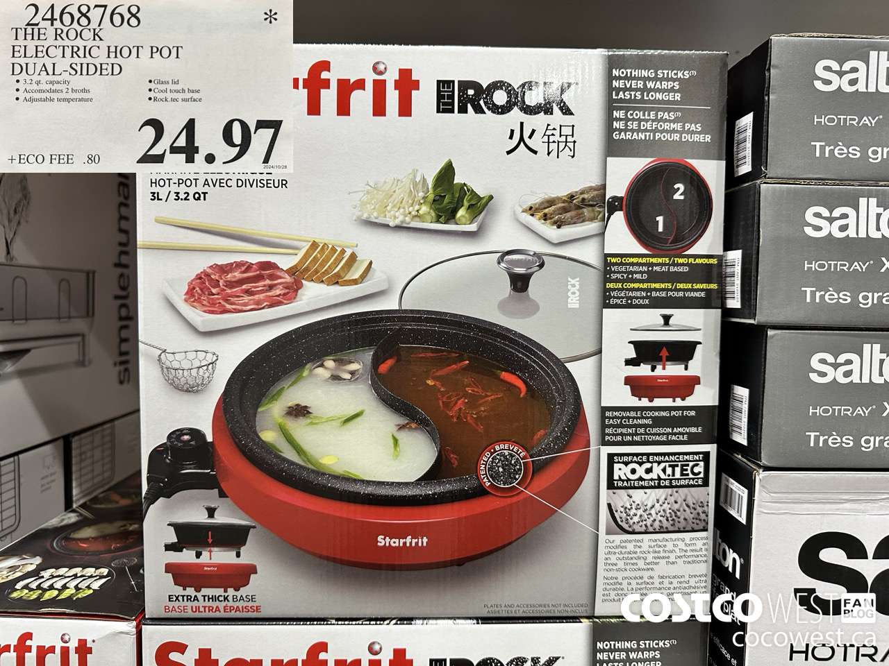 2468768 THE ROCK ELECTRIC HOT POT DUAL-SIDED $24.97