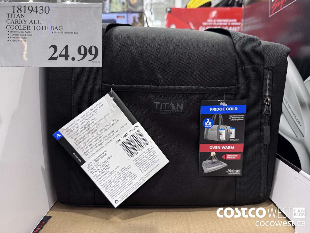 1819430 TITAN CARRY ALL COOLER TOTE BAG $24.99