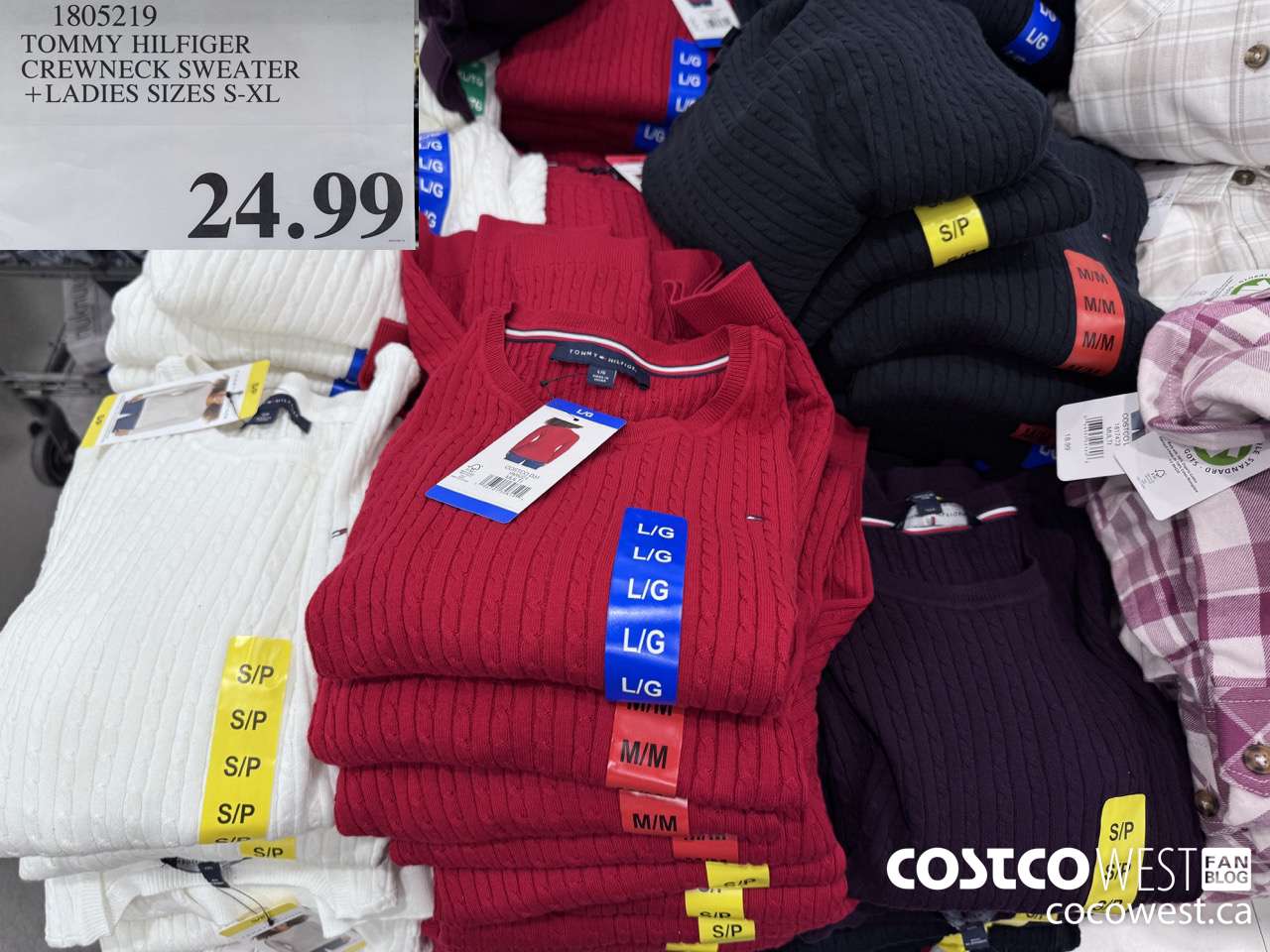 1805219 TOMMY HILFIGER CREWNECK SWEATER LADIES SIZES S-XL $24.99