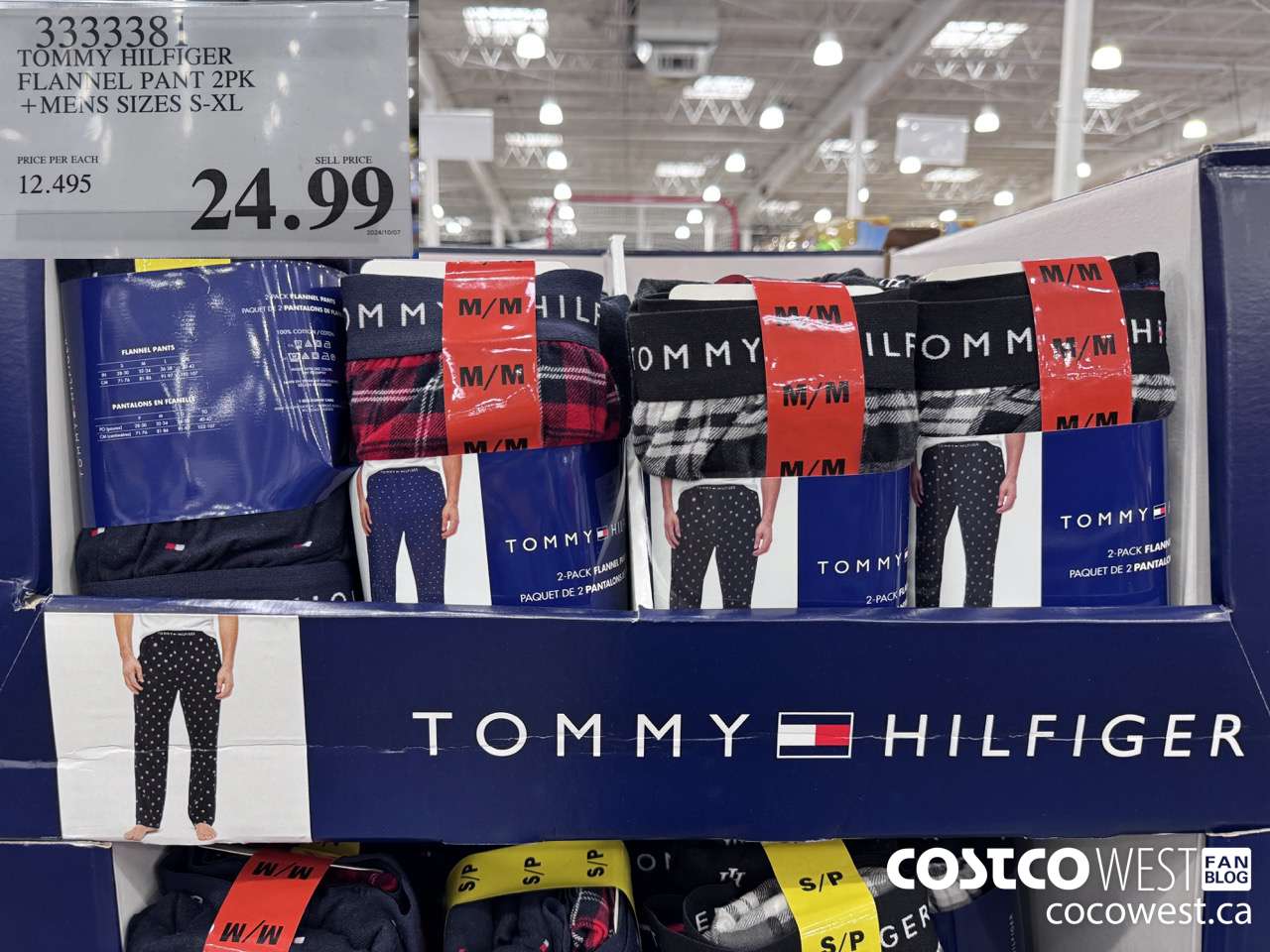 3333381 TOMMY HILFIGER FLANNEL PANT 2PK MENS SIZES S-XL $24.99