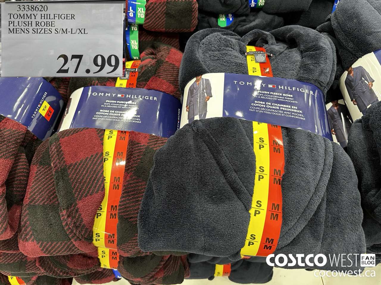 3338620 TOMMY HILFIGER PLUSH ROBE MENS SIZES S/M-L-XL $27.99