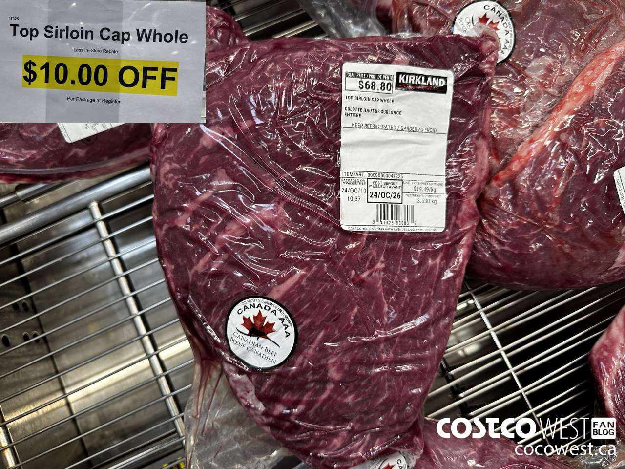47325 TOP SIRLOIN CAP WHOLE ($12.00 INSTANT SAVINGS)