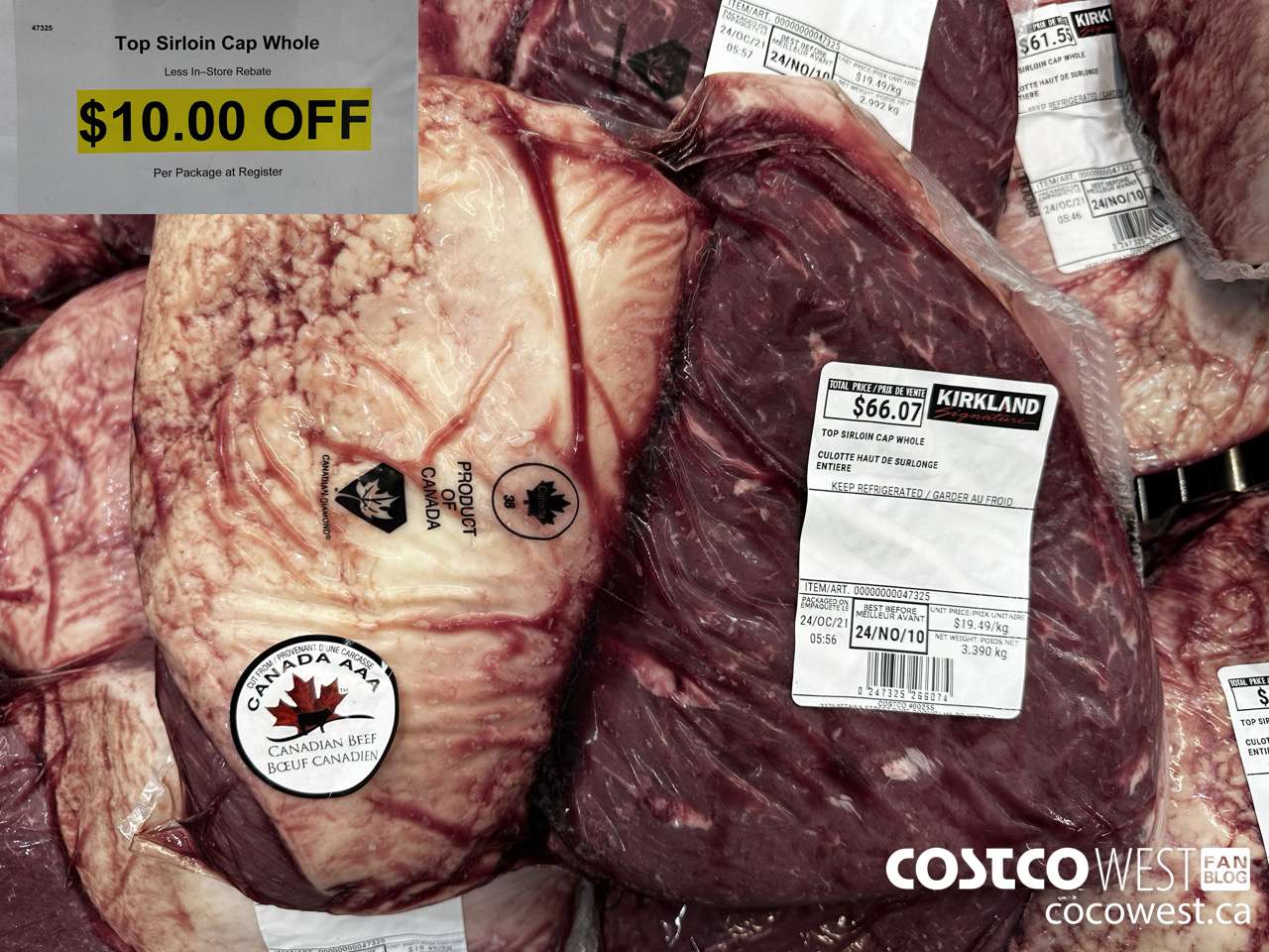 47325 TOP SIRLOIN CAP WHOLE ($10.00 INSTANT SAVINGS)