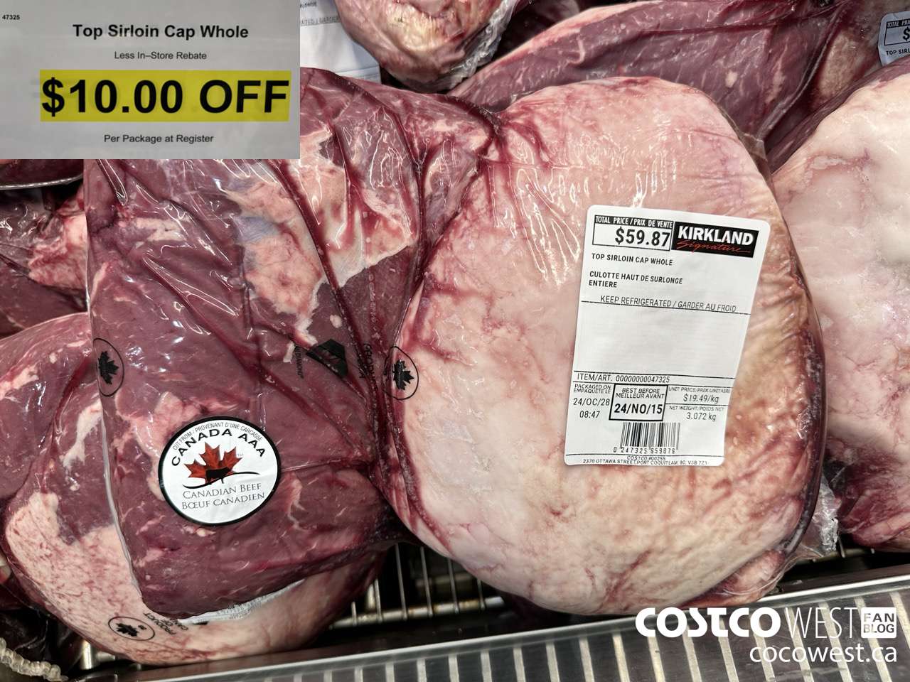 47325 TOP SIRLOIN CAP WHOLE ($10.00 INSTANT SAVINGS)