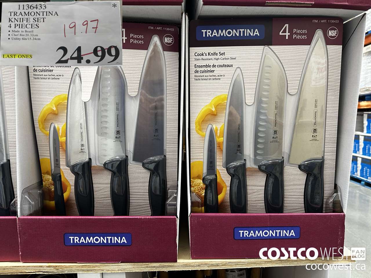 1136433 TRAMONTINA KNIFE SET 4 PIECES $19.97