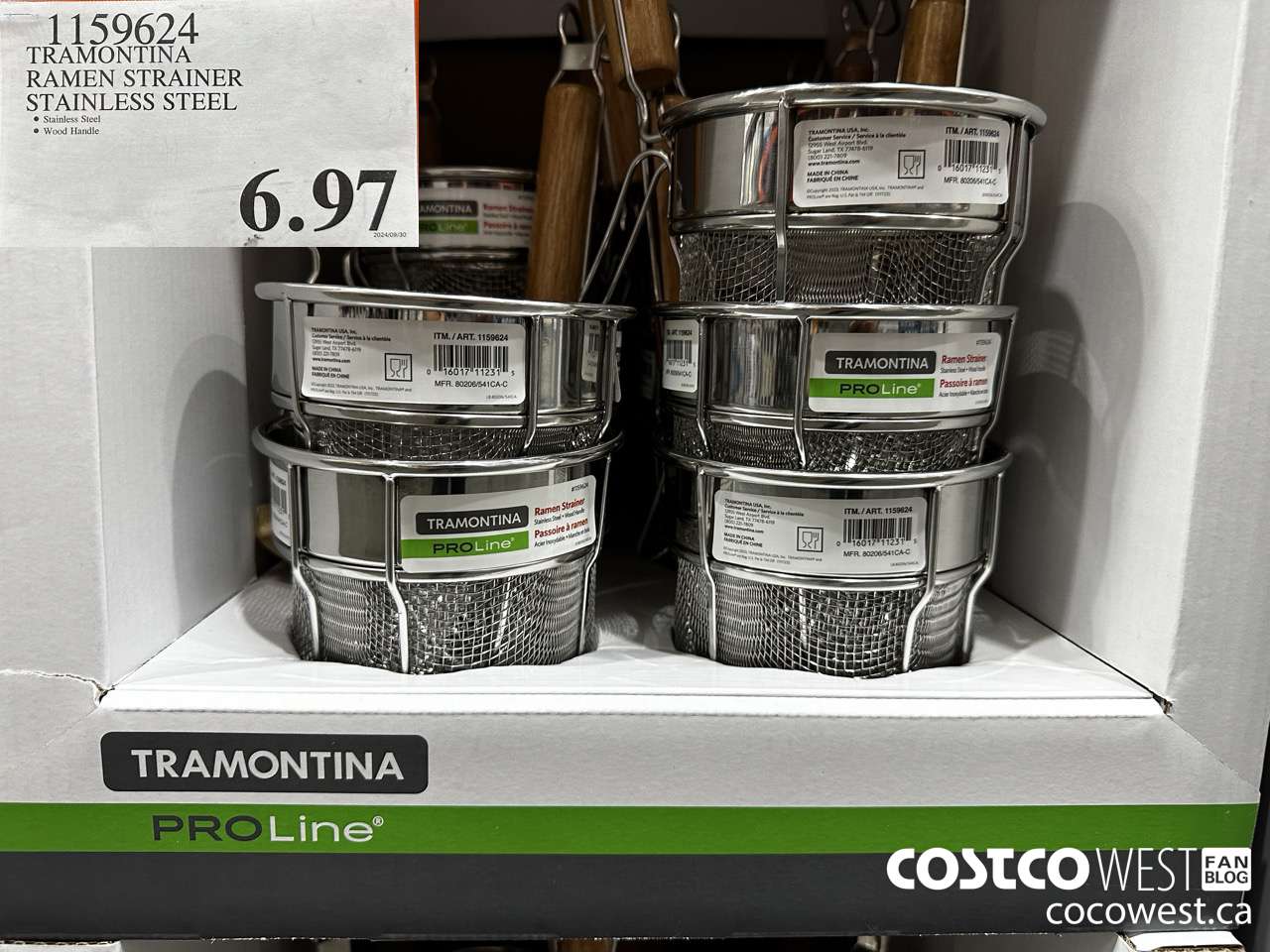 1159624 TRAMONTINA RAMEN STRAINER STAINLESS STEEL  $6.97