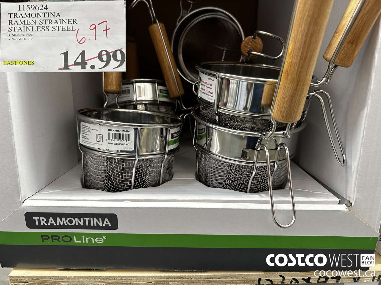 1159624 TRAMONTINA RAMEN STRAINER STAINLESS STEEL  $6.97