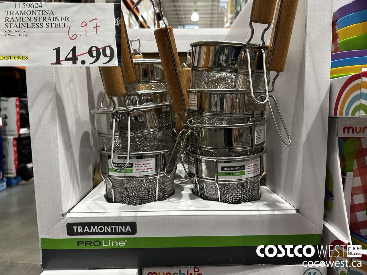 1159624 TRAMONTINA RAMEN STRAINER STAINLESS STEEL  $6.97