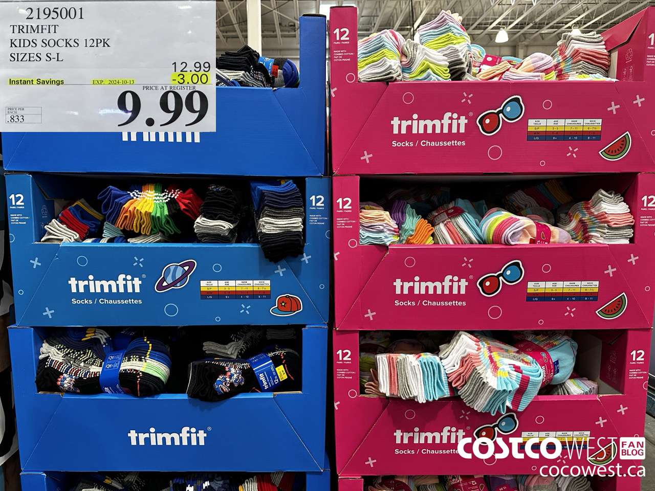 2195001 TRIMFIT KIDS SOCKS 12PK SIZES S-L ($3.00 INSTANT SAVINGS EXPIRES ON 2024-10-13) $9.99