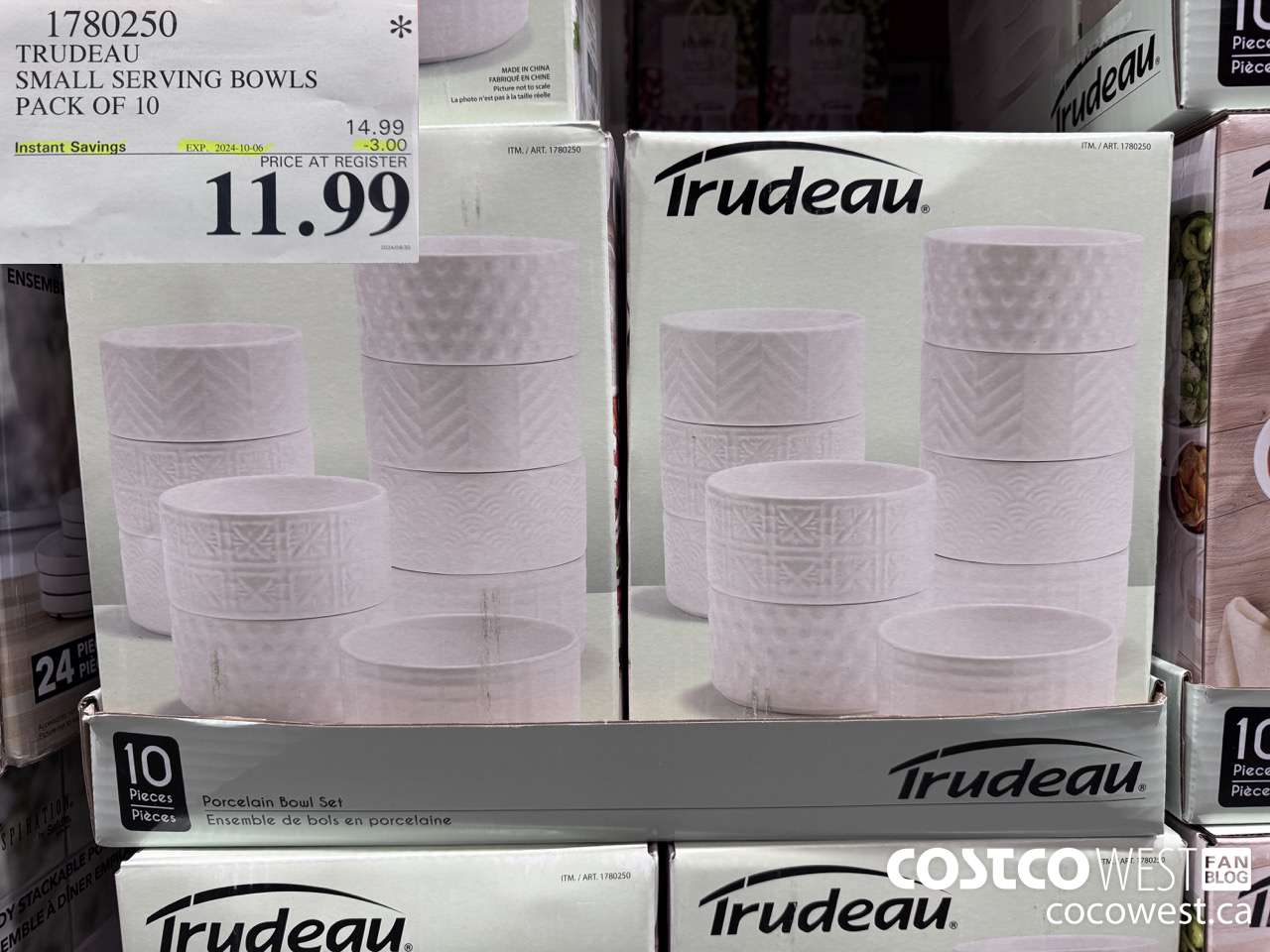 1780250 TRUDEAU SMALL SERVING BOWLS PACK OF 10 ($3.00 INSTANT SAVINGS EXPIRES ON 2024-10-06) $11.99
