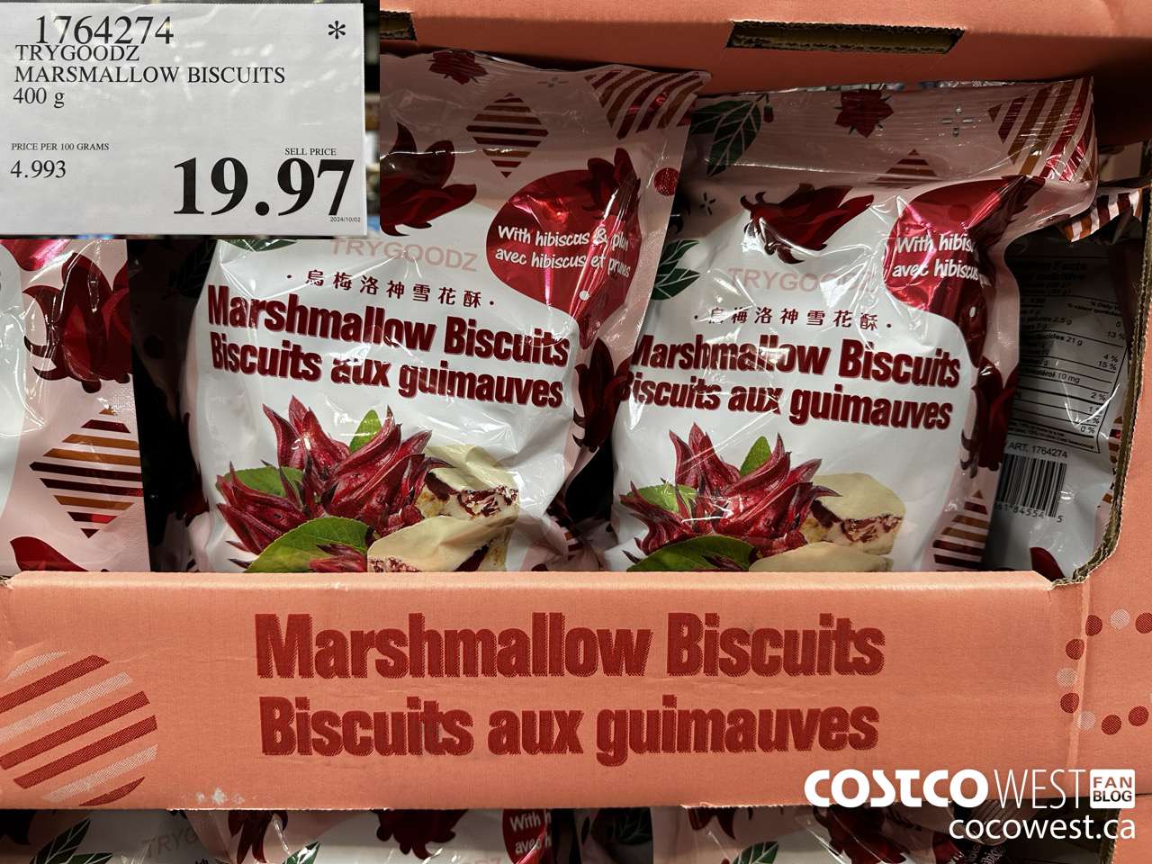 1764274 TRYGOODZ MARSHMALLOW BISCUITS 400G $19.97