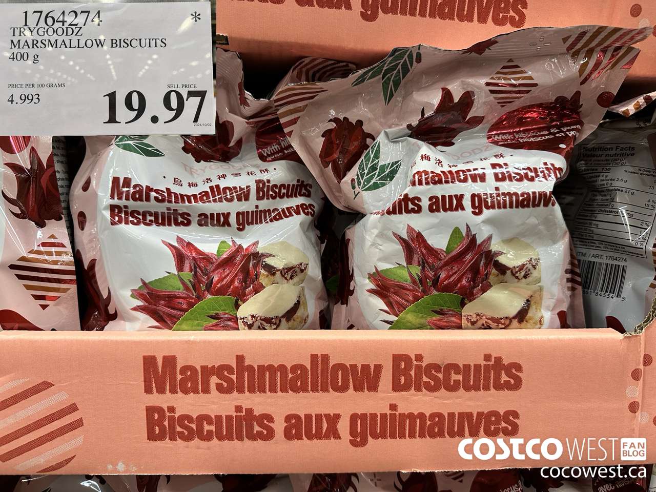 1764274 TRYGOODZ MARSHMALLOW BISCUITS 400G $19.97