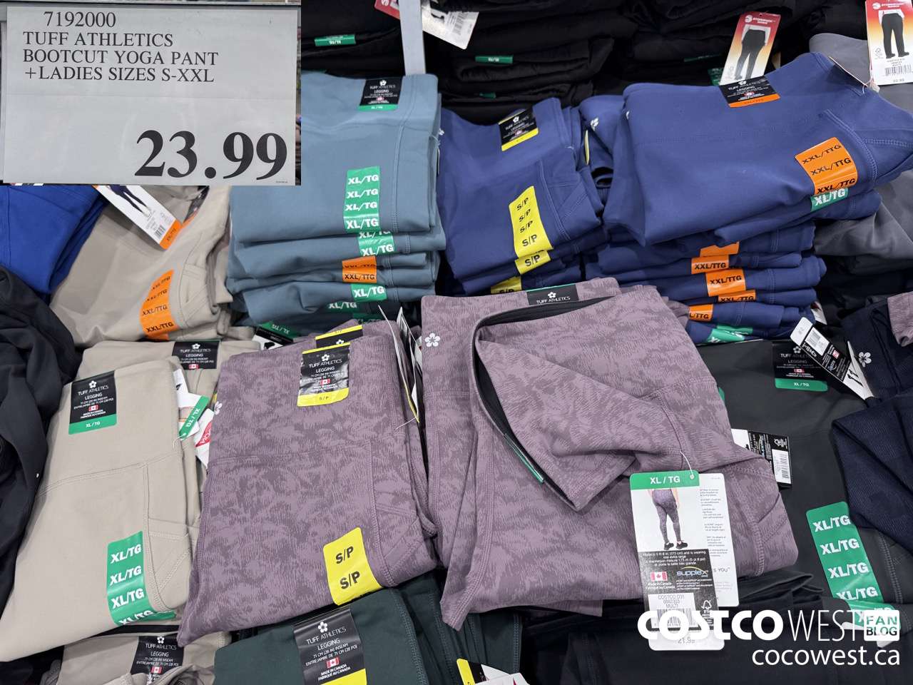 7192000 TUFF ATHLETICS BOOTCUT YOGA PANT LADIES SIZES S-XXL $23.99