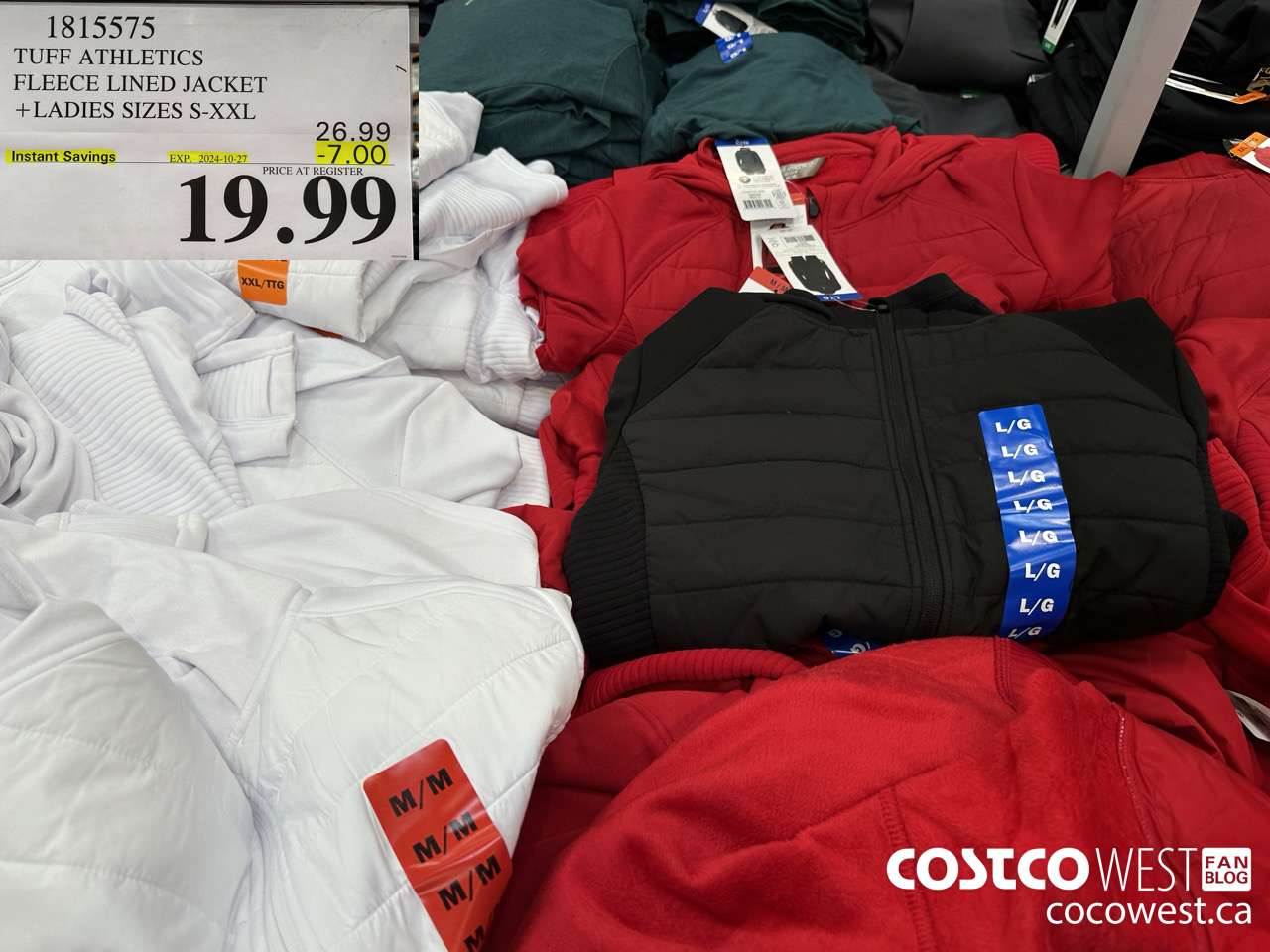 1815575 TUFF ATHLETICS FLEECE LINED JACKET LADIES SIZES S-XXL ($7.00 INSTANT SAVINGS EXPIRES ON 2024-10-27) $19.99