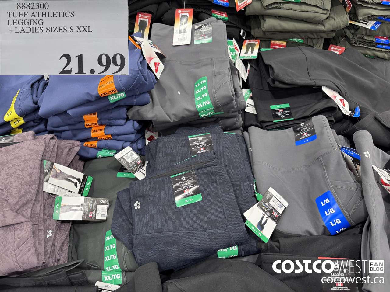 8882300 TUFF ATHLETICS LEGGING LADIES SIZES S-XXL $21.99