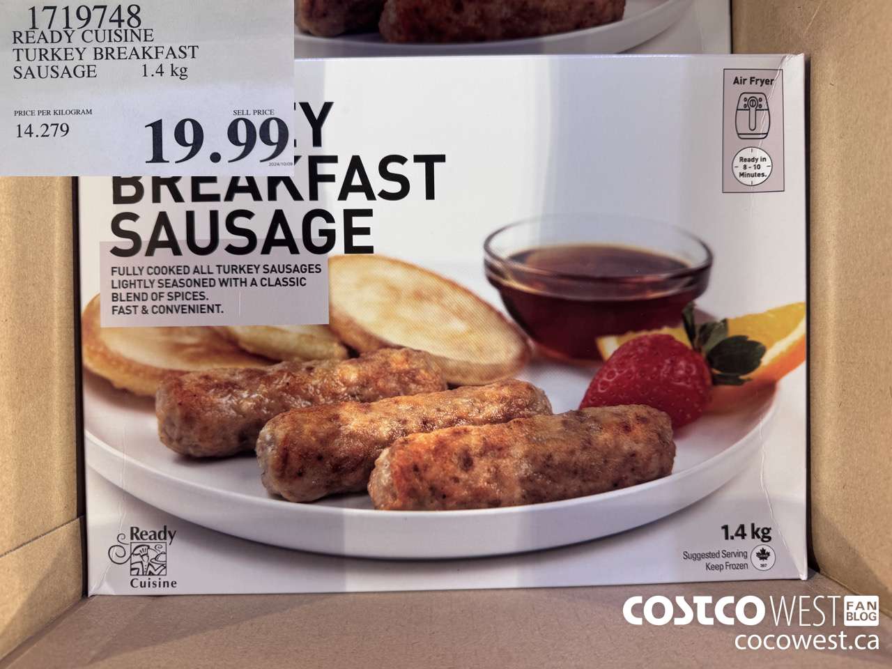 1719748 TURKEY BREAKFAST SAUSAGE 1.4 kg $19.99