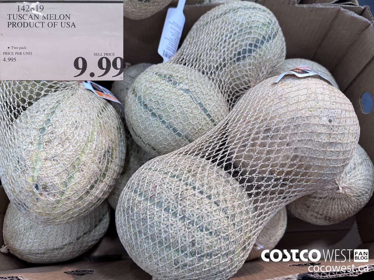 142819 TUSCAN MELON PRODUCT OF USA $9.99