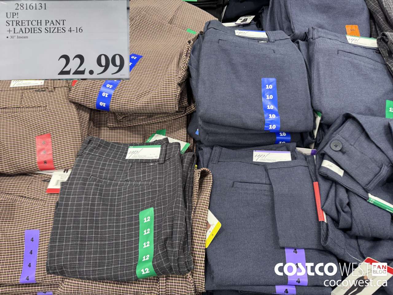 2816131 UP! STRETCH PANT LADIES SIZES 4-16 $22.99