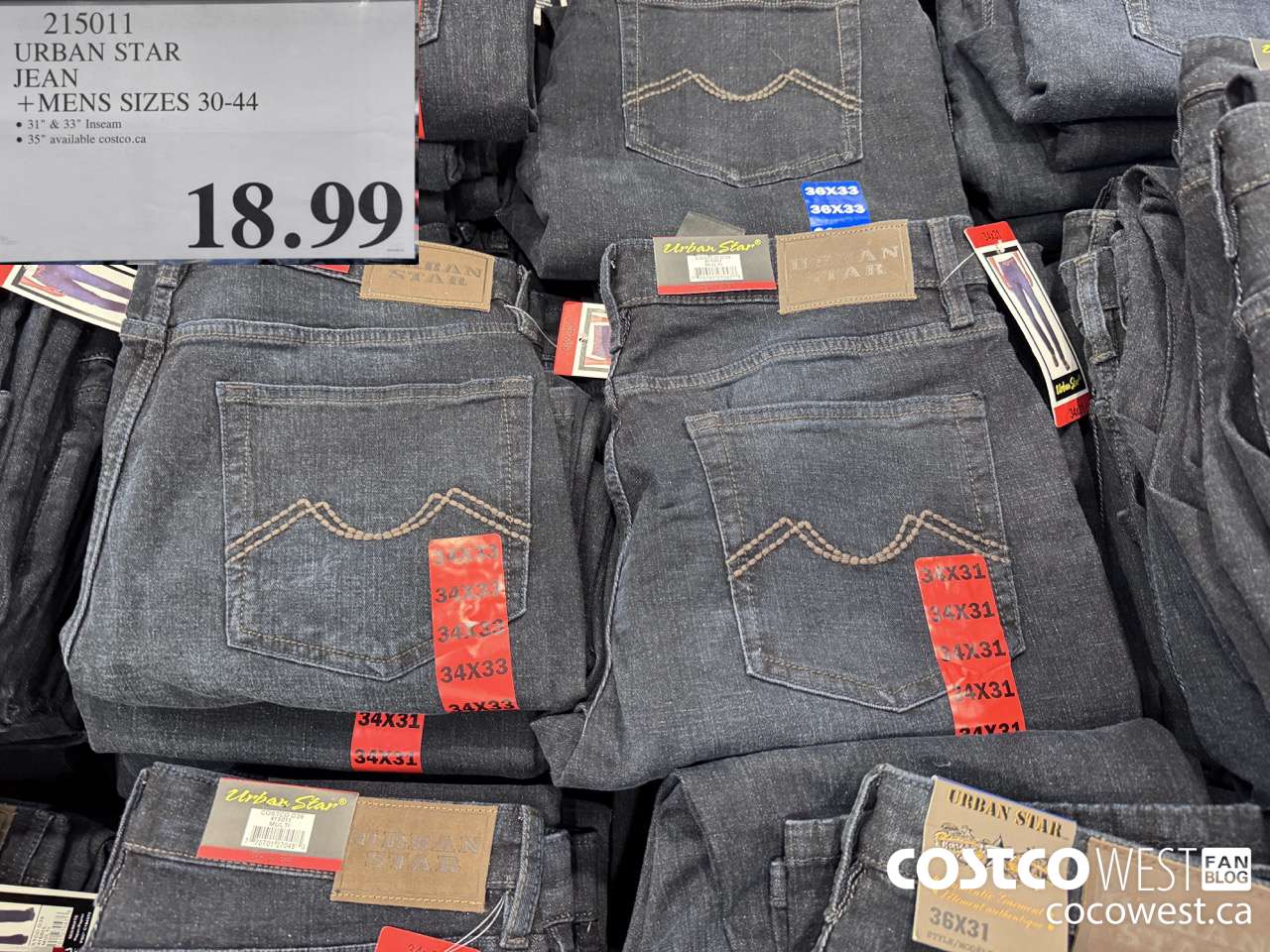 215011 URBAN STAR JEAN MENS SIZES 30-44 $18.99