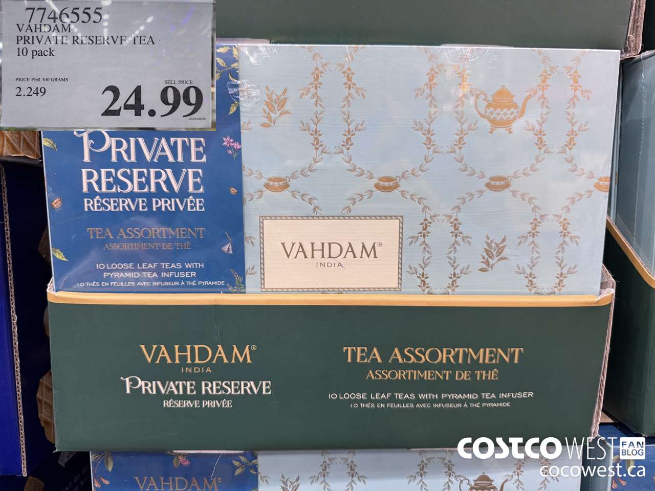 7746555 VAHDAM PRIVATE RESERVE TEA 10 PACK $24.99