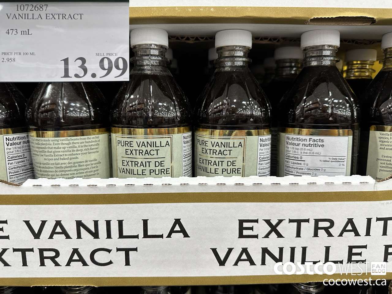 1072687 VANILLA EXTRACT 473 ML $13.99