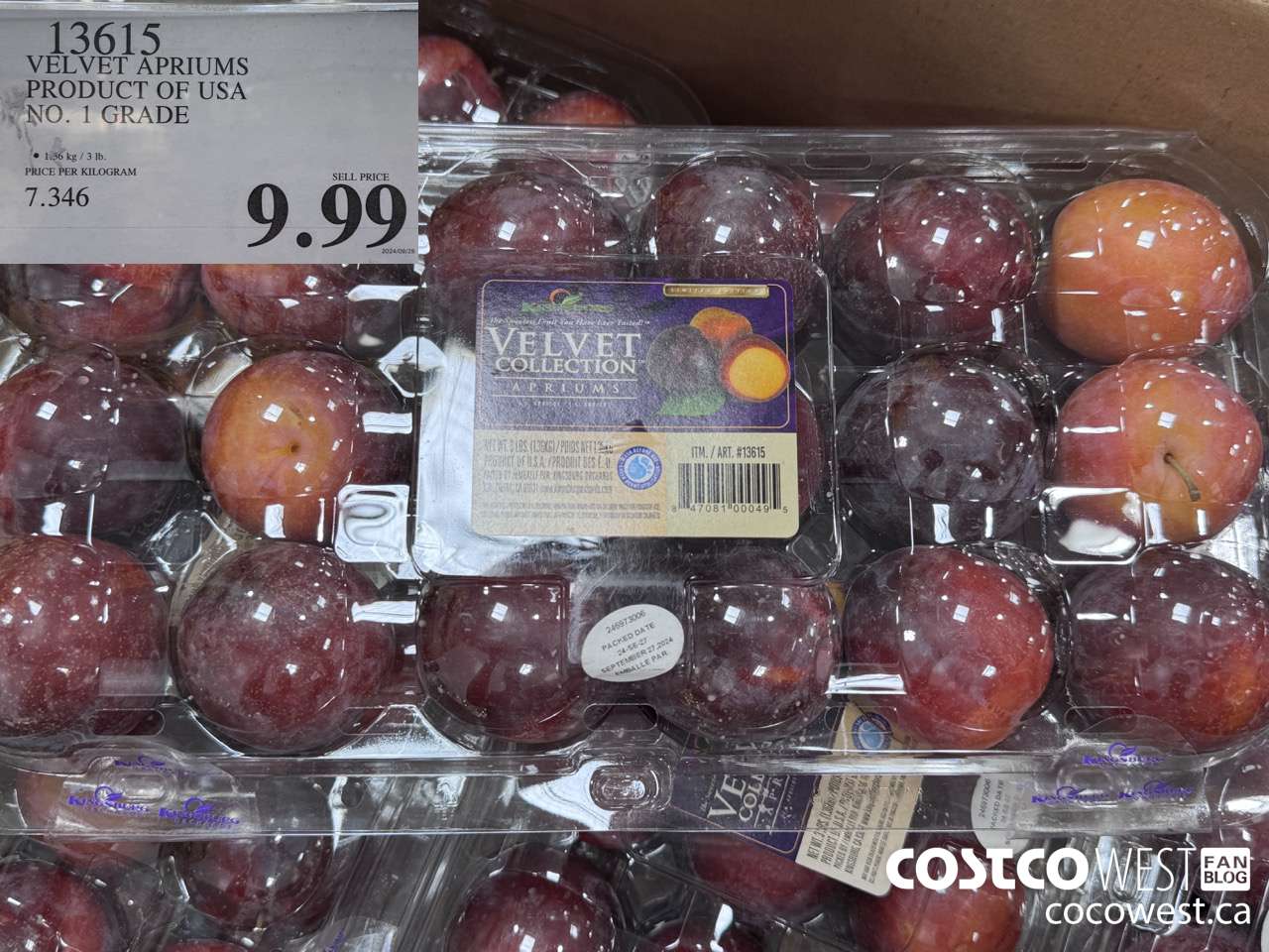 13615 VELVET APRIUMS PRODUCT OF USA NO. 1 GRADE $9.99