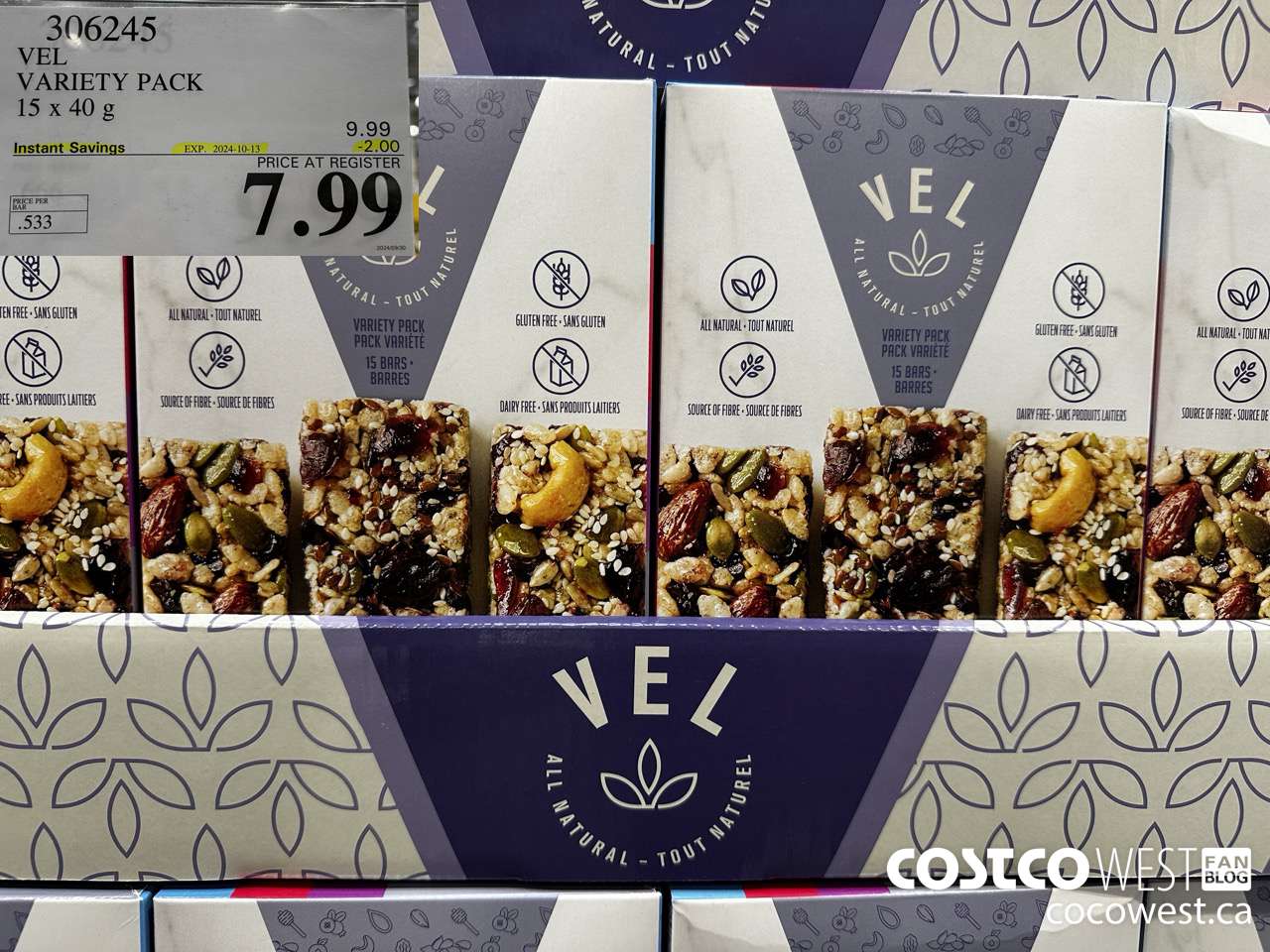 306245 VEL VARIETY PACK 15 x 40g ($2.00 INSTANT SAVINGS EXPIRES ON 2024-10-13) $7.99