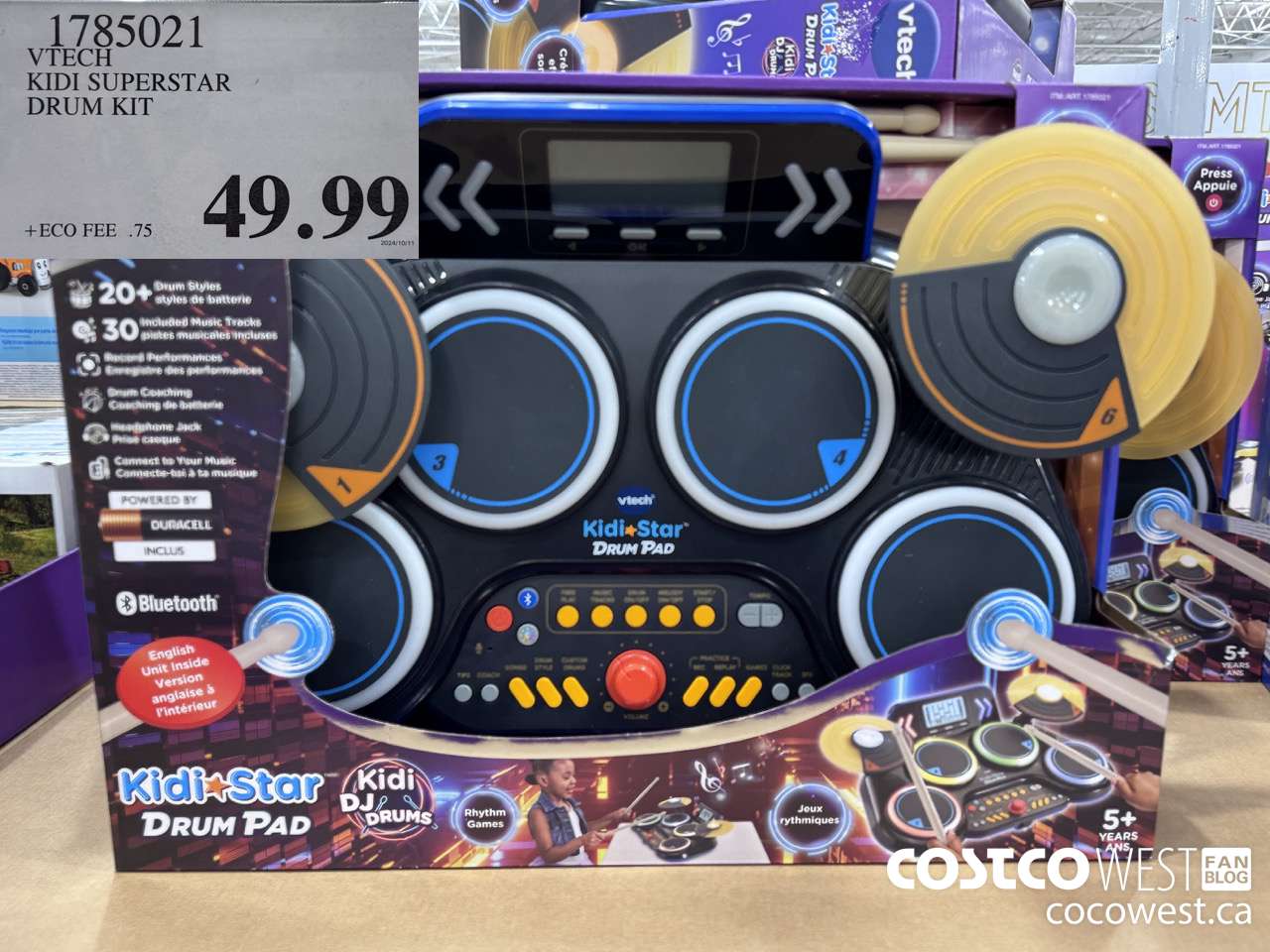 1785021 VTECH KIDI SUPERSTAR DRUM KIT $49.99