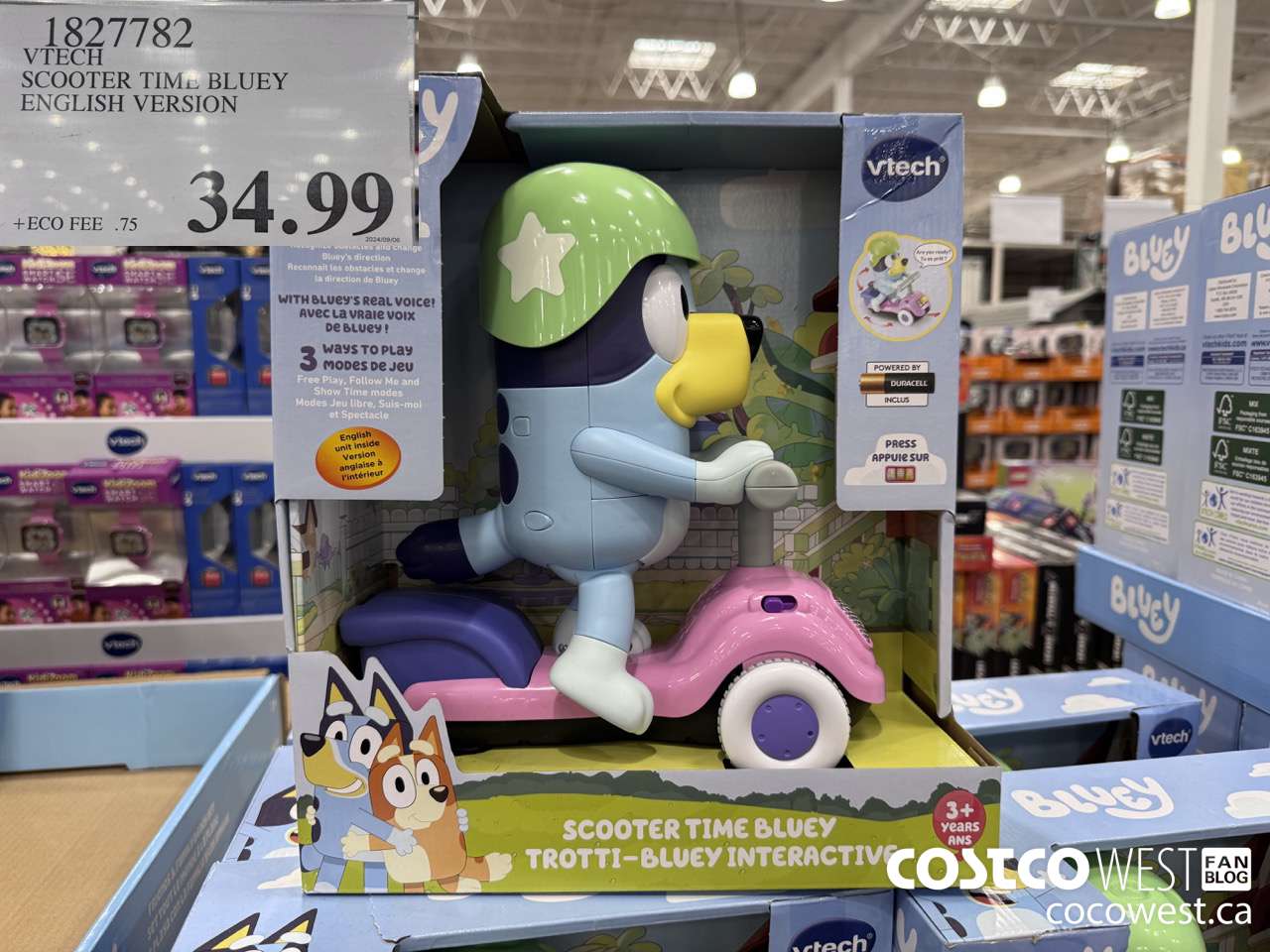 1827782 VTECH SCOOTER TIME BLUEY ENGLISH VERSION $34.99