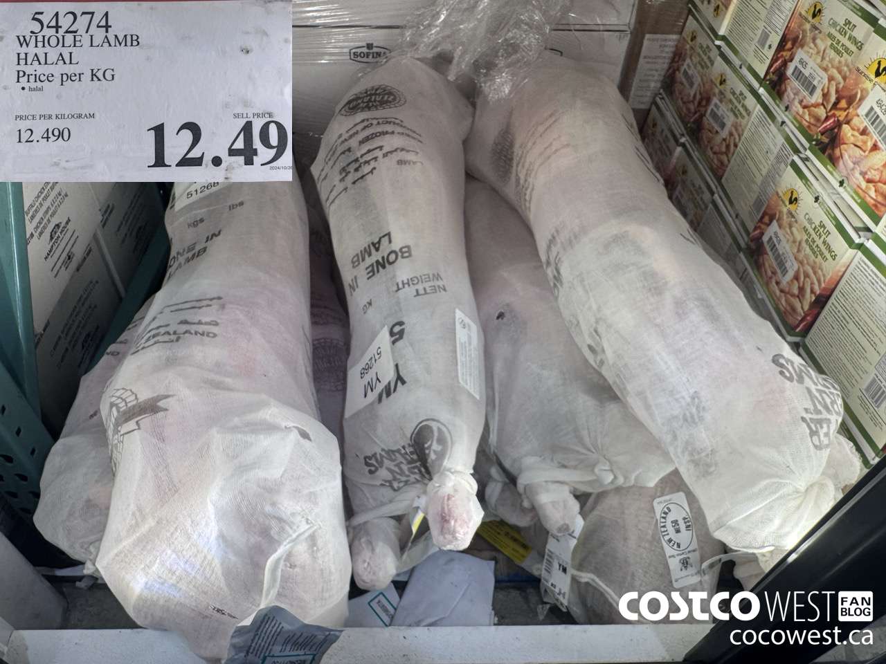 54274 WHOLE LAMB HALAL PRICE PER KG $12.49