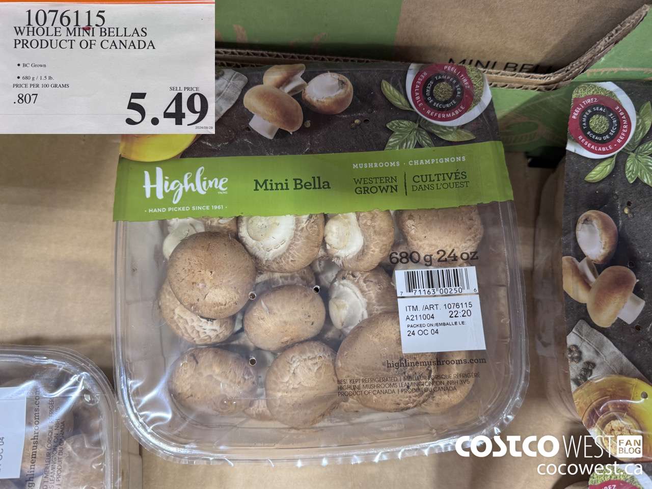 1076115 WHOLE MINI BELLAS PRODUCT OF CANADA $5.49