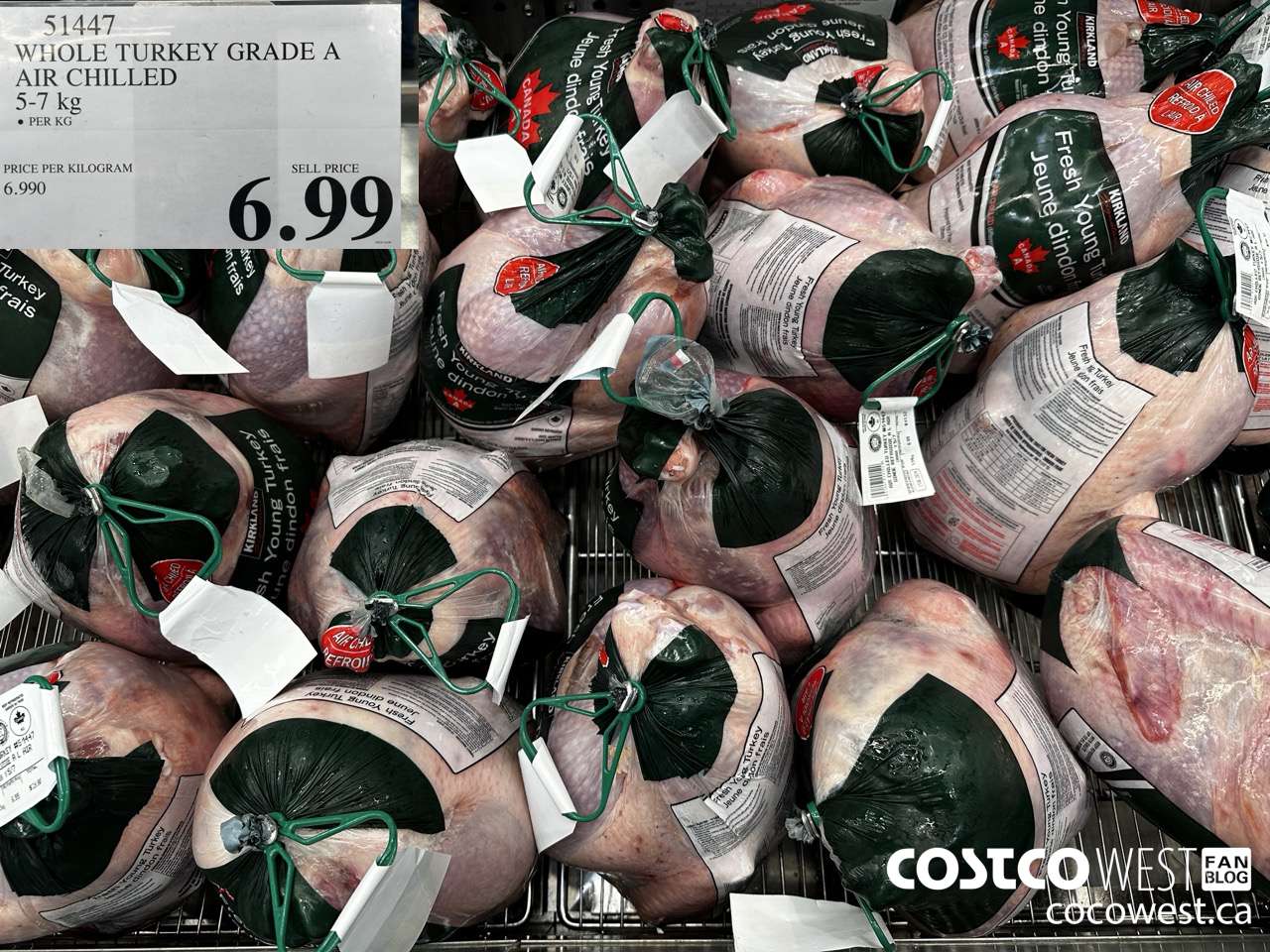 51447 WHOLE TURKEY GRADE A AIR CHILLED $6.99