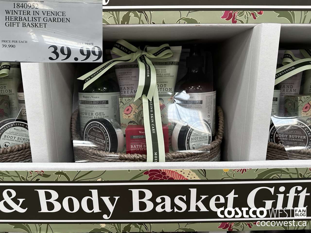 1840952 WINTER IN VENICE HERBALIST GARDEN GIFT BASKET $39.99