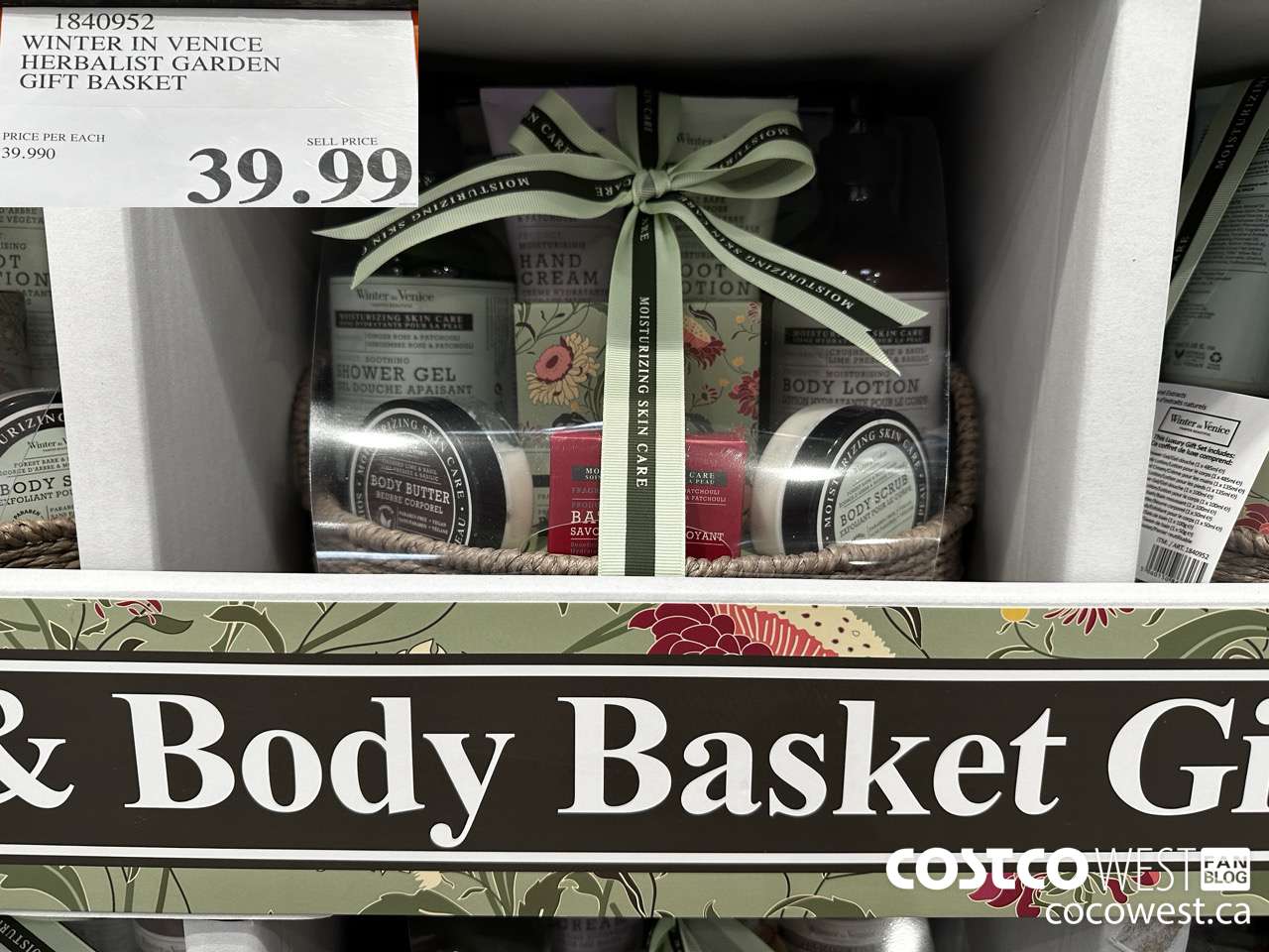 1840952 WINTER IN VENICE HERBALIST GARDEN GIFT BASKET $39.99