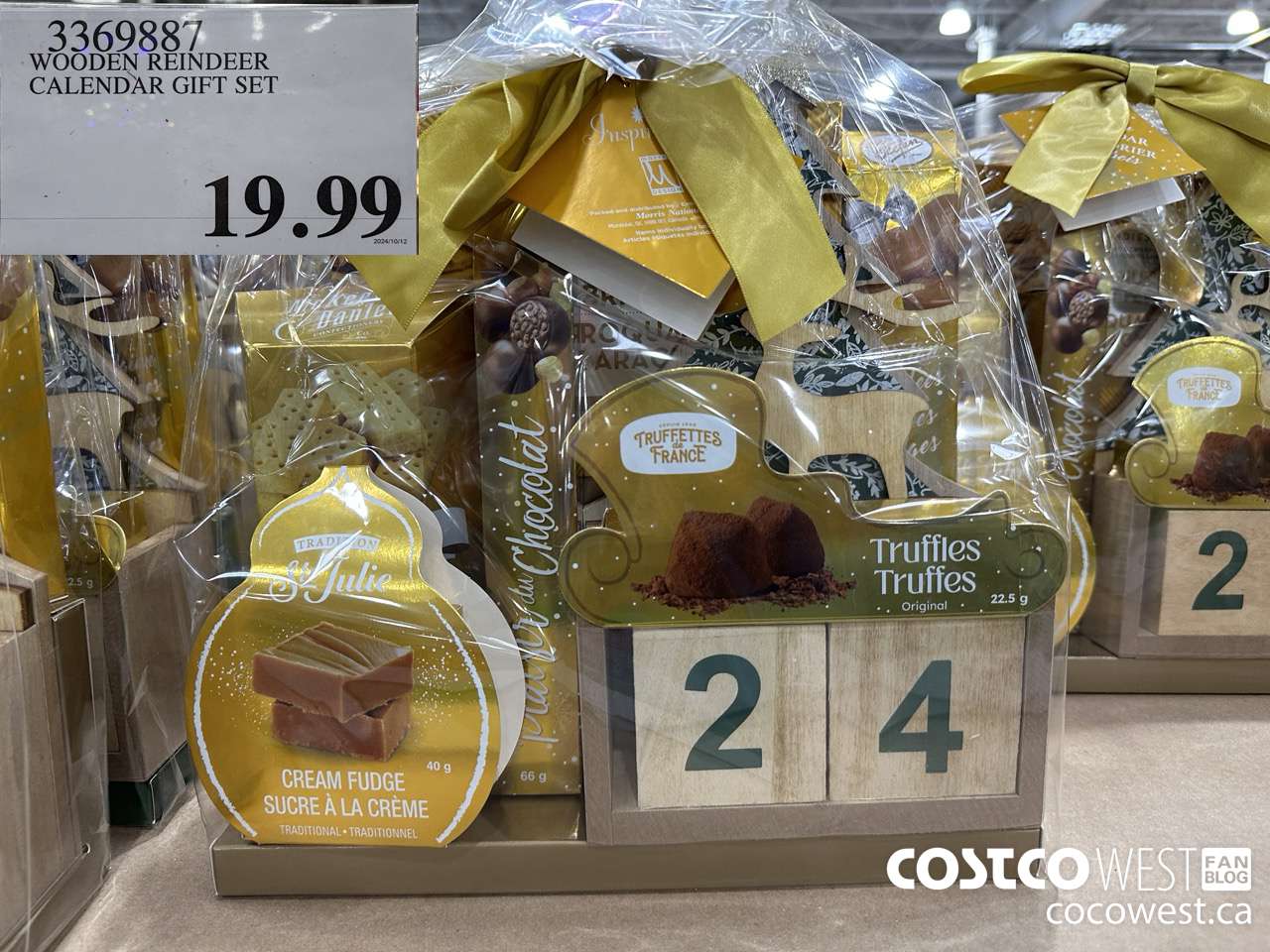 3369887 WOODEN REINDEER CALENDAR GIFT SET $19.99