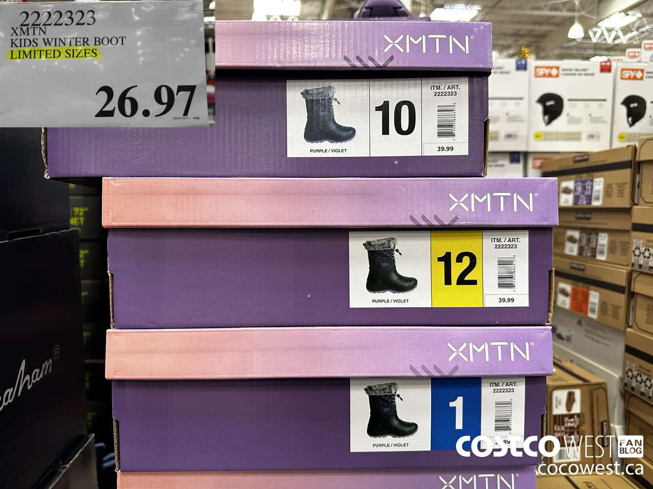 2222323 XMTN KIDS WINTER BOOT LIMITED SIZES $26.97