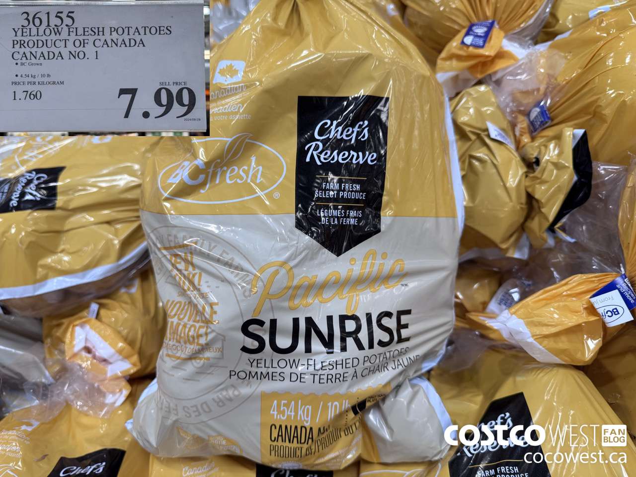 36155 YELLOW FLESH POTATOES PRODUCT OF CANADA CANADA NO. 1 $7.99