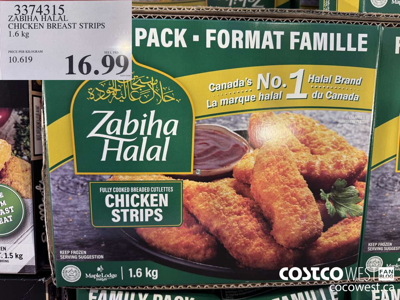 3374315 ZABIHA HALAL CHICKEN BREAST STRIPS 1.6 kg $16.99